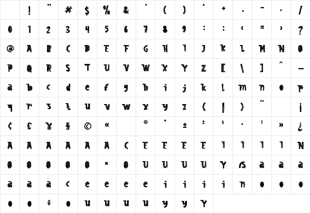 Nordic Whimsy Seven Regular Character Map Nordic Whimsy Seven Regular Character Map