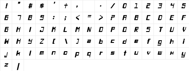 Chiaroscuro Cond Bold Italic Character Map Chiaroscuro Cond Bold Italic Character Map