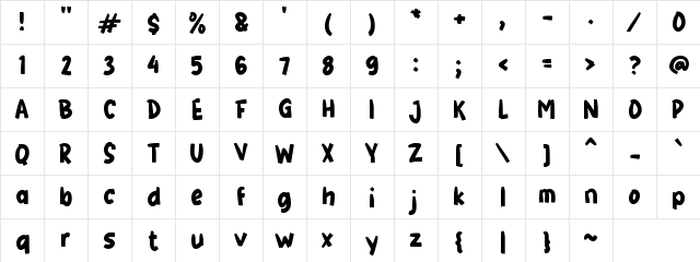 g Gembur Regular Character Map
