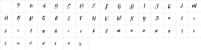 Signature hawk Regular Character Map