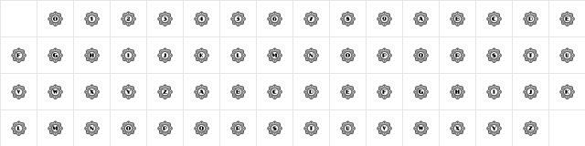 Aafia Capitals Regular Character Map Aafia Capitals Regular Character Map