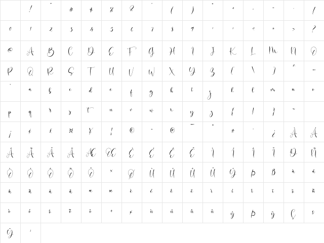 Balimora Regular Character Map Balimora Regular Character Map
