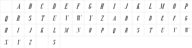 Deluce Free Italic Character Map Deluce Free Italic Character Map