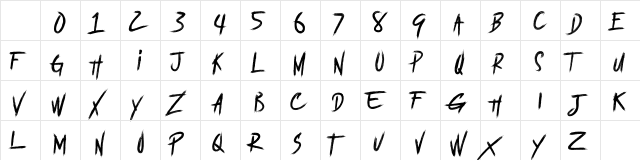 BRUTALItY YOURS DEMO Regular Character Map BRUTALItY YOURS DEMO Regular Character Map
