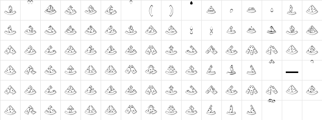 PC Watermelon Regular Character Map PC Watermelon Regular Character Map