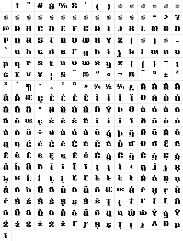 GHORA trial Regular Character Map