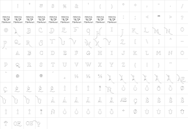 Tornado Bold Character Map Tornado Bold Character Map
