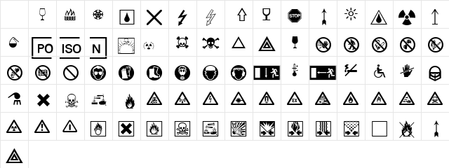 Linotype Warning Pi Regular Character Map Linotype Warning Pi Regular Character Map