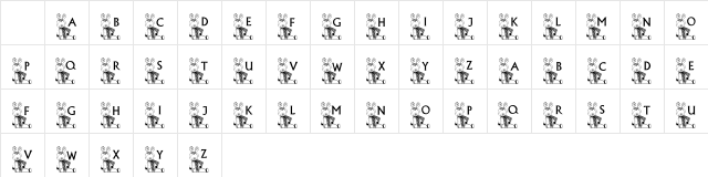 101! Blitzy's Font Regular Character Map