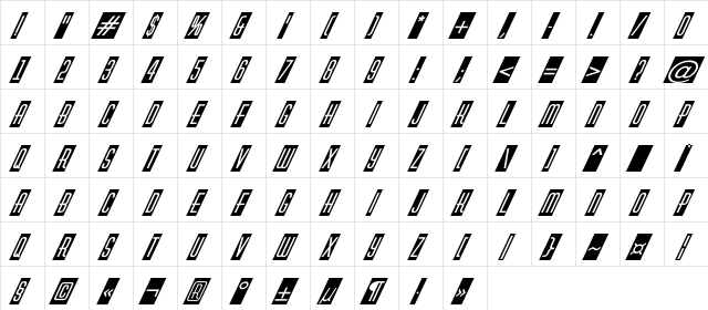 a_HuxleyCmVObl Italic Character Map a_HuxleyCmVObl Italic Character Map
