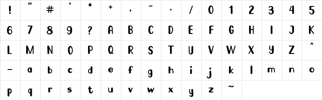 Go Frog Regular Character Map Go Frog Regular Character Map