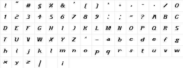 2Credits Medium Character Map