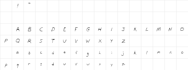 Weekend Regular Character Map Weekend Regular Character Map
