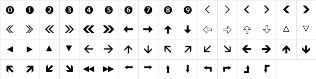Leitura Symbols Arrows Character Map Leitura Symbols Arrows Character Map