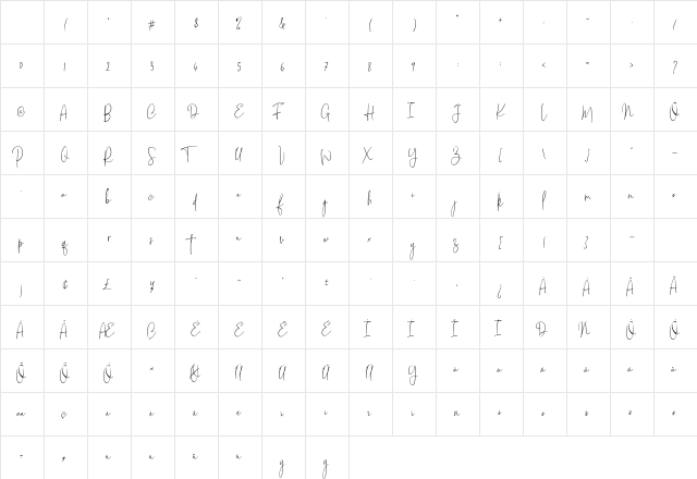 Jallu Salafi Regular Character Map Jallu Salafi Regular Character Map