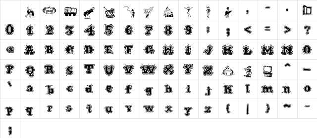 Cordel Circo Mambembe Outline Bold Character Map Cordel Circo Mambembe Outline Bold Character Map