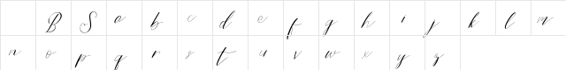Bride Style DEMO Regular Character Map Bride Style DEMO Regular Character Map