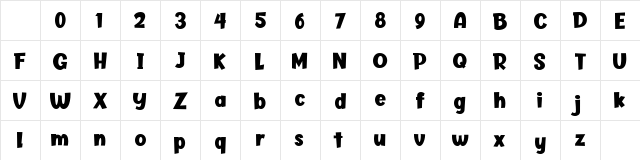Butter Layer Regular Character Map Butter Layer Regular Character Map