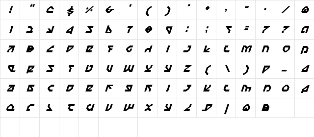 Nostromo Italic Italic Character Map Nostromo Italic Italic Character Map
