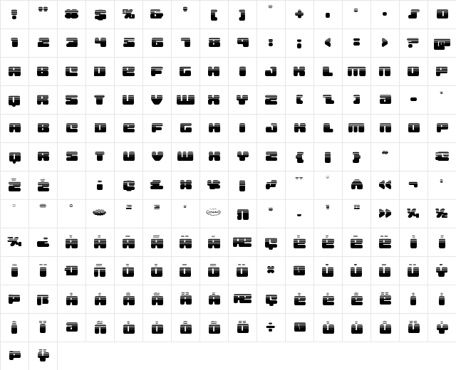 Hula Hoop Girl Halftone Regular Character Map