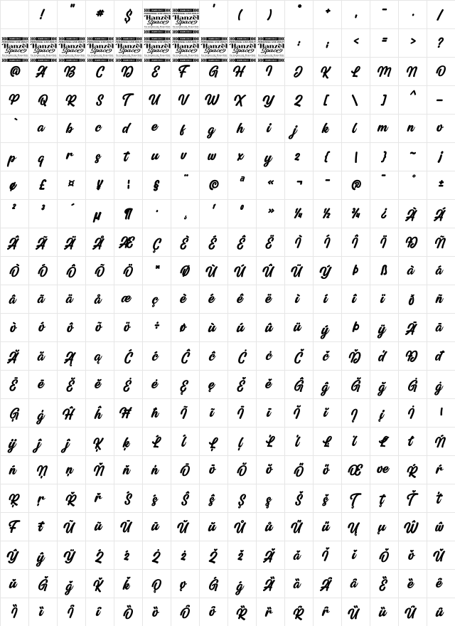 Brilliant Regular Character Map Brilliant Regular Character Map