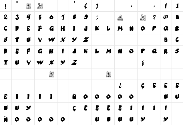 Black Extreme Calipso Club Regular Character Map Black Extreme Calipso Club Regular Character Map