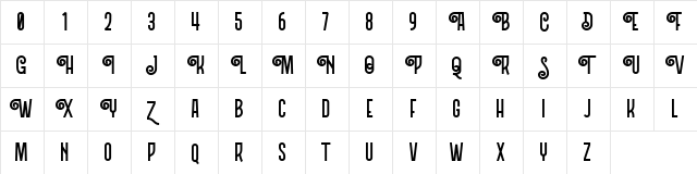 Northern Demo Version Regular Character Map Northern Demo Version Regular Character Map