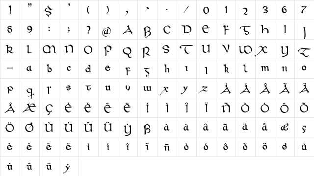 Wintanceastre DEMO Regular Character Map Wintanceastre DEMO Regular Character Map