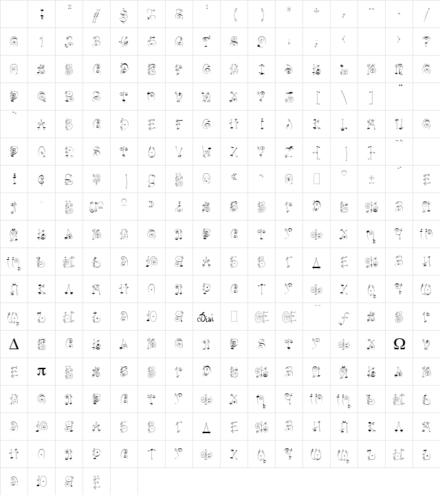 Zakoruchka2k Regular Character Map Zakoruchka2k Regular Character Map