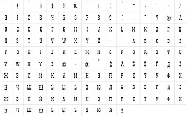 Decree Art Two Regular Character Map