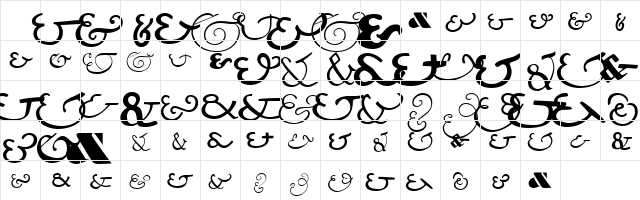 AIAmpersands Medium Character Map AIAmpersands Medium Character Map