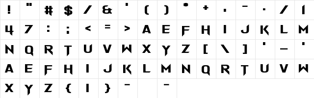 A Grazing Mace Regular Character Map