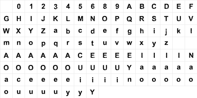 Endless Night Regular Character Map Endless Night Regular Character Map