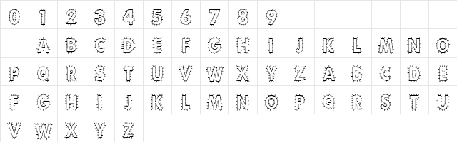 101! Spikey 'Bet Regular Character Map