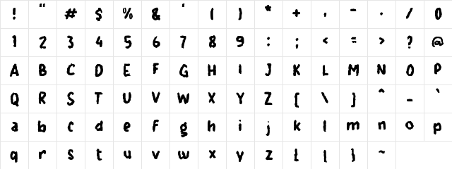 f Famzaso Regular Character Map f Famzaso Regular Character Map