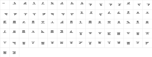 wavefont Thin Character Map wavefont Thin Character Map