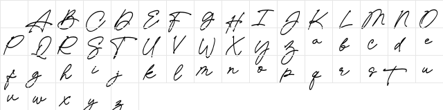 Dellima - DEMO Regular Character Map