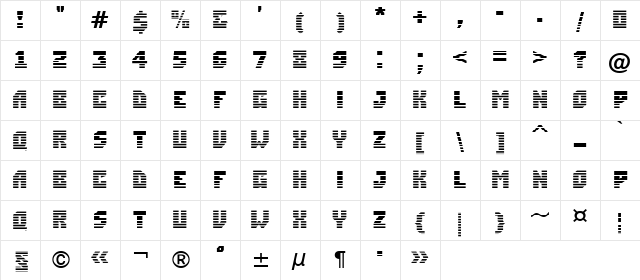 a_SimplerMrn Regular Character Map
