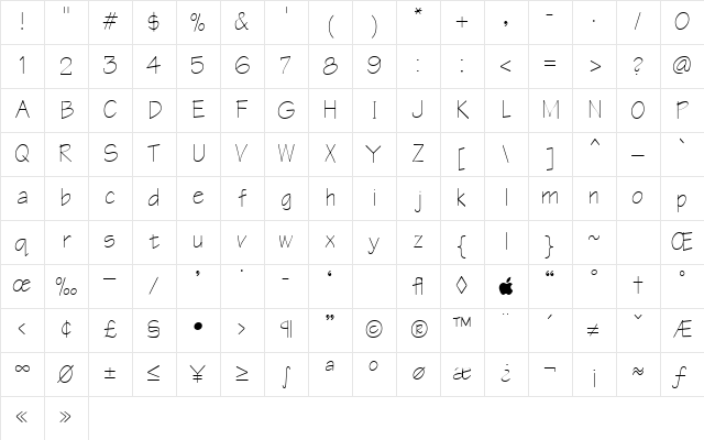 Notetaker Regular Character Map Notetaker Regular Character Map