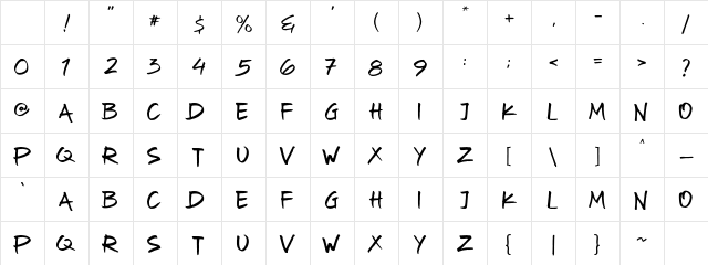 Oyget! Regular Character Map Oyget! Regular Character Map
