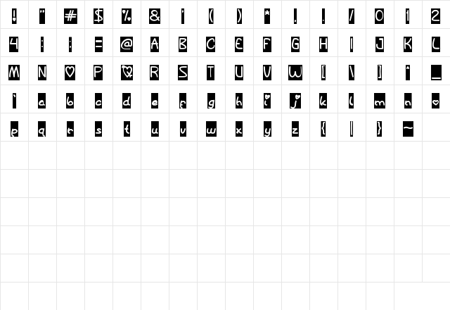 Queen of Love-Inverse Normal Character Map Queen of Love-Inverse Normal Character Map