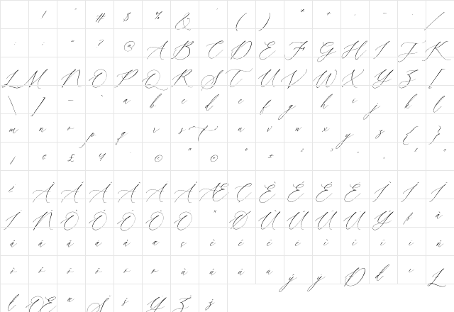 Morning Georgina Regular Character Map