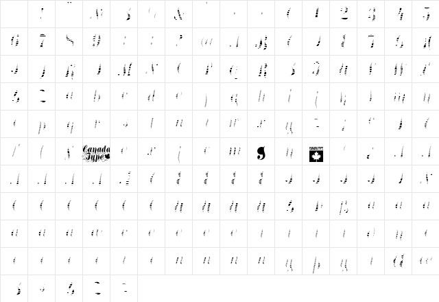 Treasury System Alt SSS Regular Character Map Treasury System Alt SSS Regular Character Map