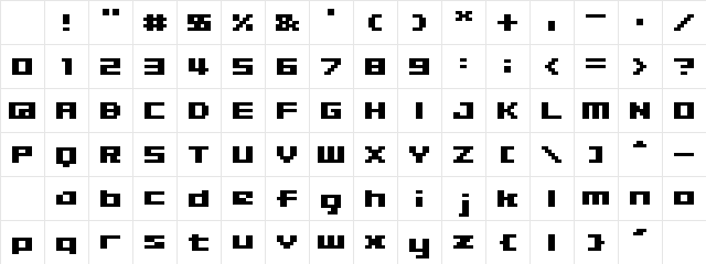 04b09 Regular Character Map