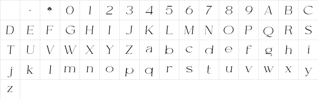 Cellofy Thin SemExp Ita Italic Character Map Cellofy Thin SemExp Ita Italic Character Map