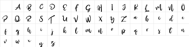 Outistyle Free Personal Use Regular Character Map