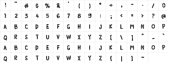g Gerdu Regular Character Map