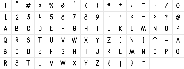 Everbright Sans Regular Character Map Everbright Sans Regular Character Map