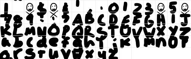 FT Fat Skeleton Regular Character Map
