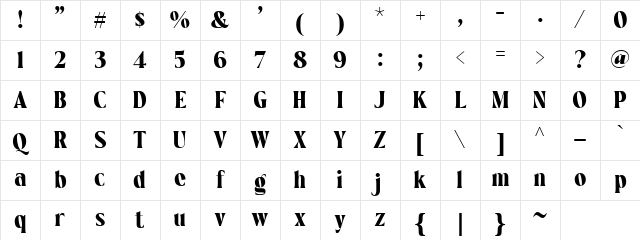 Regint Regular Character Map Regint Regular Character Map